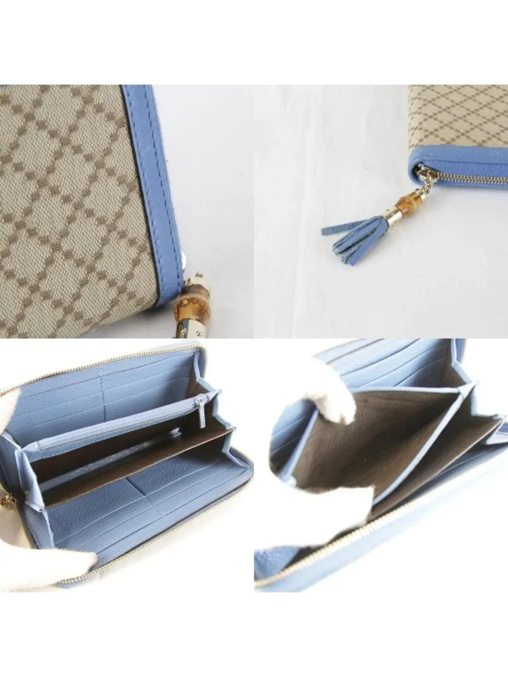 Gucci Wallet Canvas Leather Blue - Picture 9 of 10